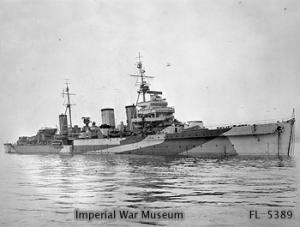 HMS Enterprise postion near Normandy coast