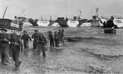 No. 47 Royal Marine Commando landing near Asnells