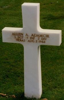 Staff sergeant Adamcik Allen A (Service #: 18042016) died on 1944-08-02