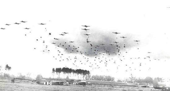 C-47 Skytrain dropping 1st Polish Airborne Brigade
