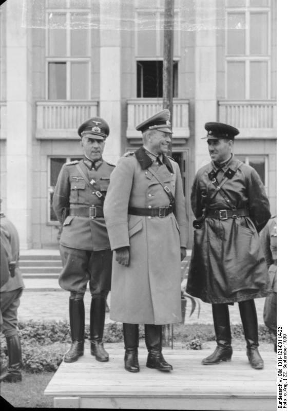 Lieutenant General Heinz Guderian and Russian Army Brigadier General Semyon Krivoshein