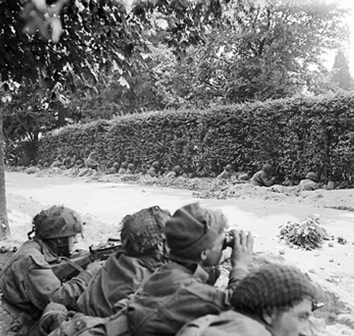 C Cie, 5 Battalion, Border Regiment waiting in ditches