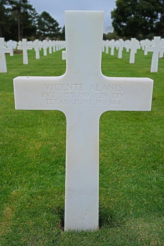 Private Alanis Vicente (Service #: 38284642) died on 1944-06-18