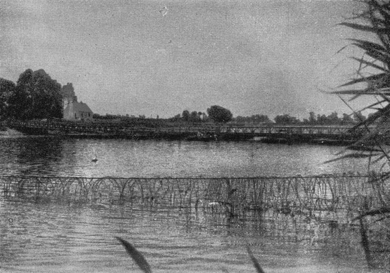 17 Field Company RE building Bailey Pontoon Bridge over the River Orne