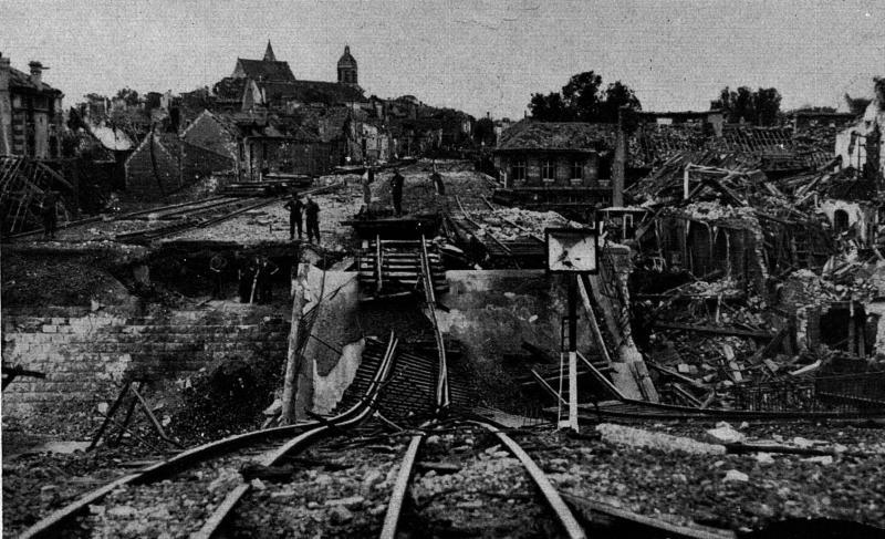 Railway Bridge Over Road in the Built-Up Area of Caen
