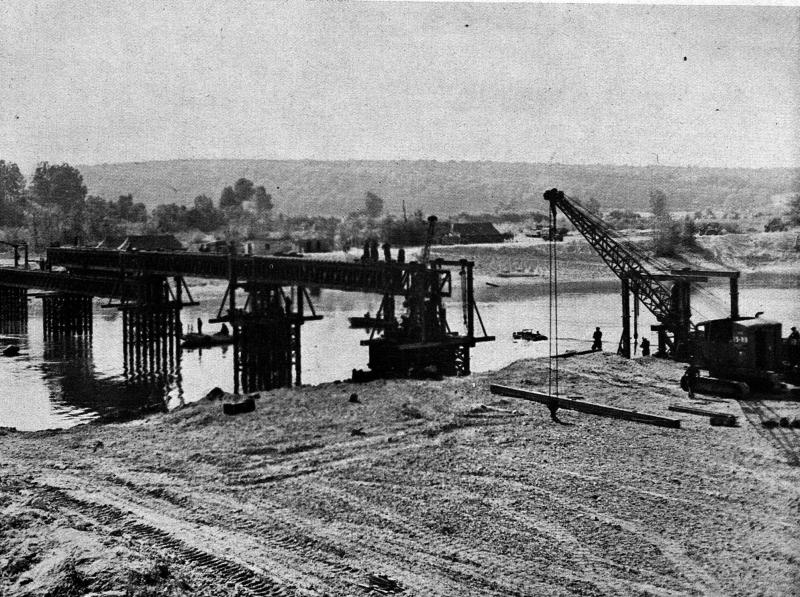 2 Railway Construction & Maintenance Group building Railway Bridge over River Seine, Le Manoir