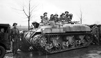 Infantry of the 53rd (Welsh) Division in a Ram Kangaroo