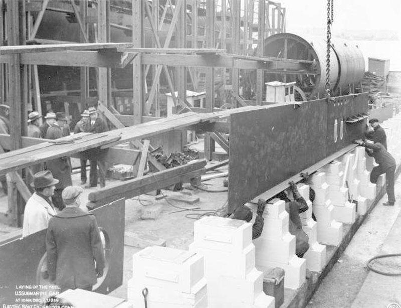 On Wed. 27 Dec 1939 The keel for future submarine Gar was laid down