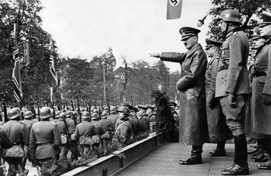 On Wed. 04 Oct 1939 Adolf Hitler at a German military parade in Warsaw