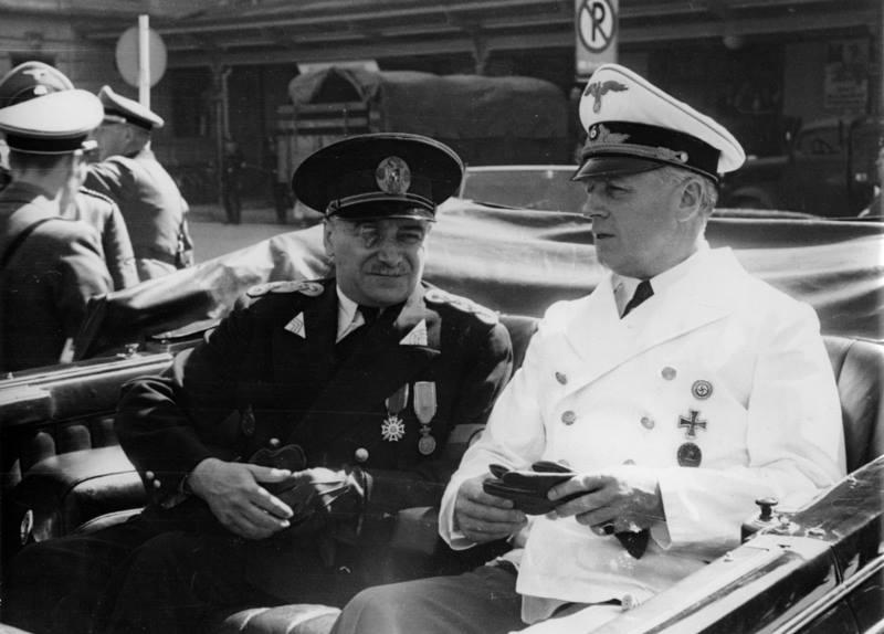 Romanian Prime minister Gigurtu and German Foreign Minister Joachim von Ribbentrop