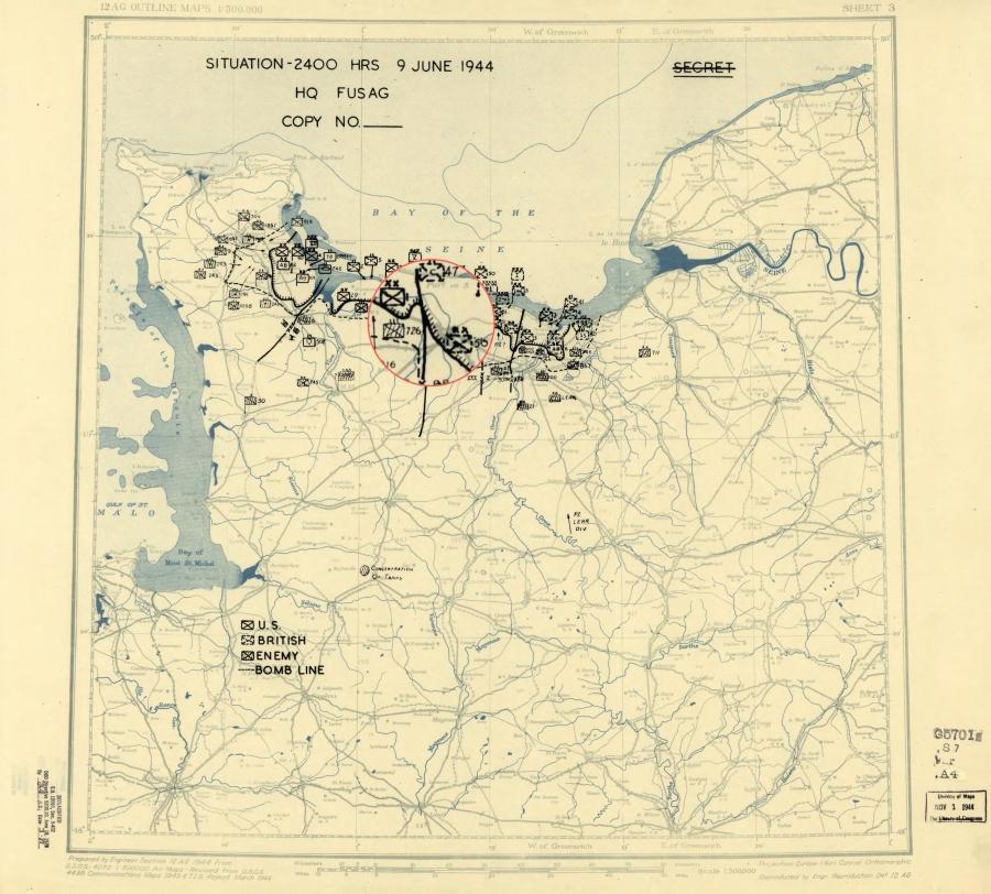 1 Infantry Division (USA) linked up with 50 Inf.Div.