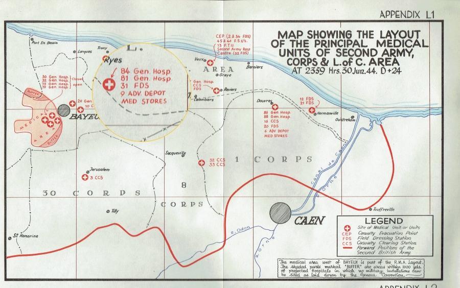 31 Field Dressing Station near Ryes