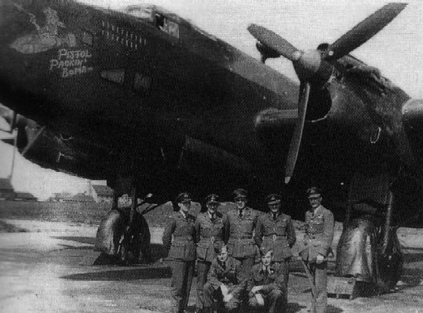 Avro Lancaster X (KB806 SE-X) on a mission to Leuna on 1945-01-15