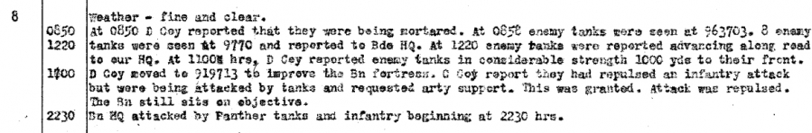 1 The Regina Rifle Regiment June 8th