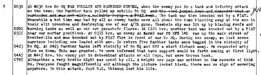 1 The Regina Rifle Regiment June 9th