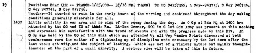 1 The Regina Rifle Regiment June 19th