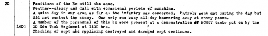 1 The Regina Rifle Regiment June 20th