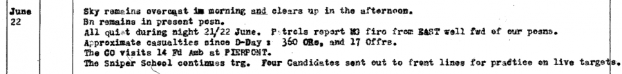 1 The Regina Rifle Regiment June 22th