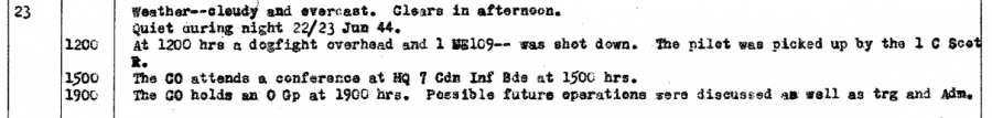 1 The Regina Rifle Regiment June 23th
