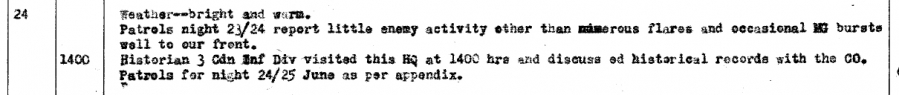 1 The Regina Rifle Regiment June 24th