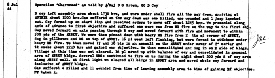 1 The Regina Rifle Regiment July 8th