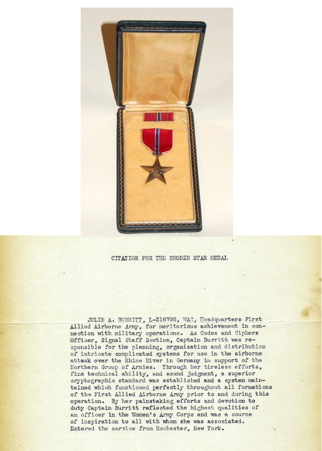 JULIE A. BURRITT, L-216798, WAC, Headquarters First Allied Airborne Army