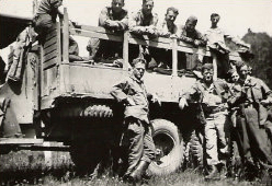 505th Engineer Light Ponton Company widening the streets and traffic turn in Pont L' Abbe day 5