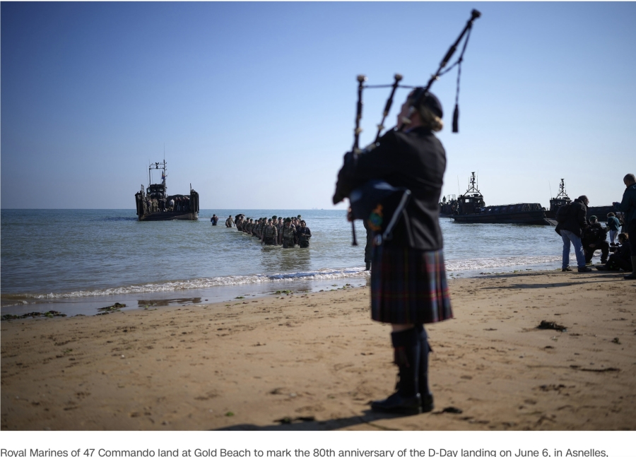 No. 47 Royal Marine Commando landing near Asnells