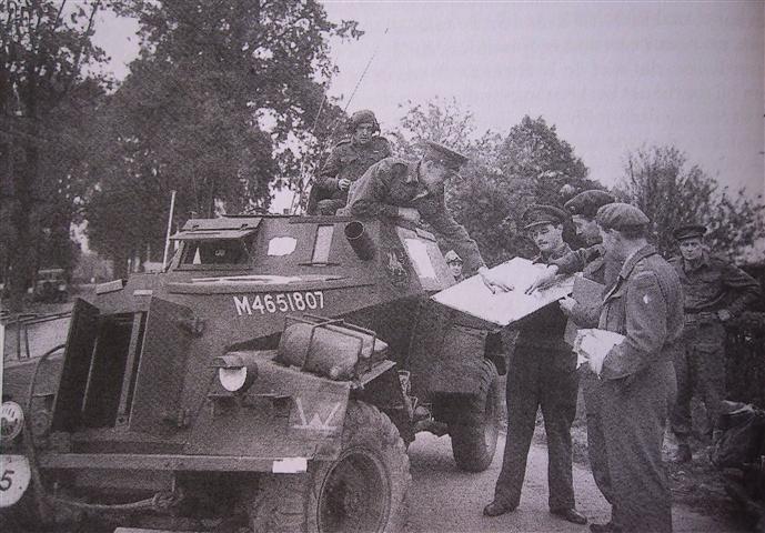 53rd (Welsh) Infantry Division (UK) towards their objective of Gournay