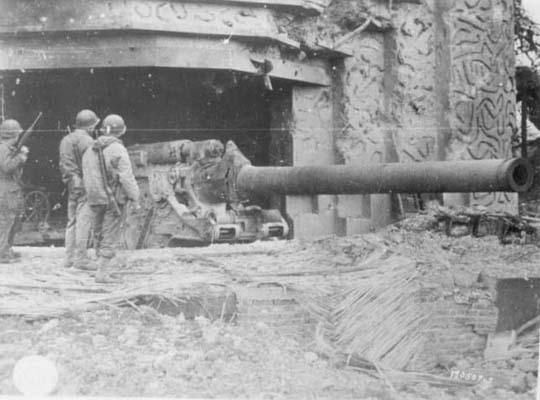 RAF Bomber Command attack on the chief coastal batteries near Crisbecq