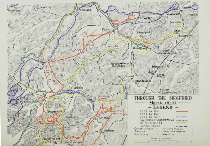 232 Infantry Regiment holding the line near Ludwigswinkel