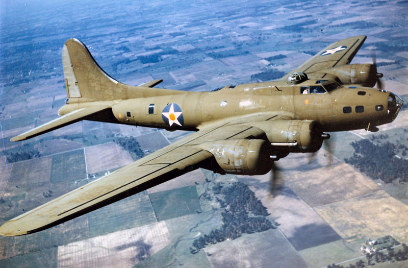 B-17 Flying Fortress II (SR384 BU-A) on a mission to Germany on 1944-05-25