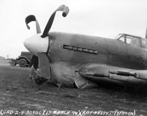 Typhoon 1b MN295 lost at Zaltbommel (3 km South East of) on 24-10-1944 (SGLO ref: T4574)