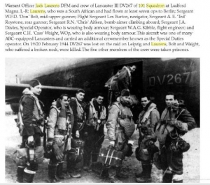 Avro Lancaster III (DV267 SR-K) lost at Tolbert on 20-02-1944 (SGLO ref: T3428)
