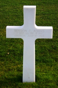 Technical Sergeant Adams Benson C (Service #: 34011905) died on 1944-07-12