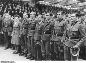 Otto Skorzeny presenting an award to Helmut Körner