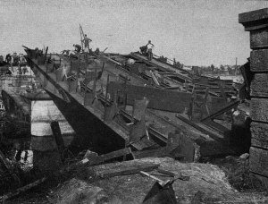 Railway Bridge Over the River Orne at Caen Carrying ` the Main Cherbourg-Paris Line Reconstruction