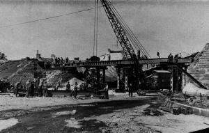 Railway Bridge Over Road in the Built-Up Area of Caen