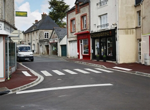 A French armoured column passing Sainte-Mère-Église
