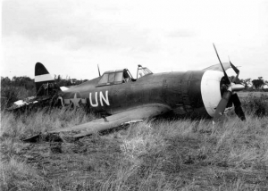 A P-47D Thunderbolt that crashed on take-off
