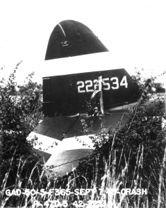 A P-47D Thunderbolt that crashed on take-off