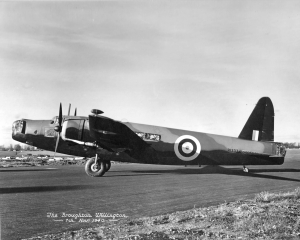 A Wellington bomber built at the Vickers-Armstrongs factory in Broughton, Flintshire, Wales