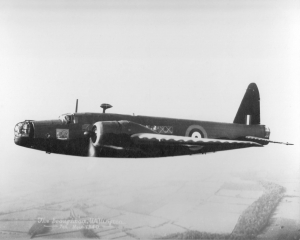 A Wellington bomber built at the Vickers-Armstrongs factory in Broughton, Flintshire, Wales