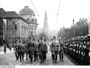 Greiser at the inauguration ceremony as the Gauleiter of Reichsgau Posen
