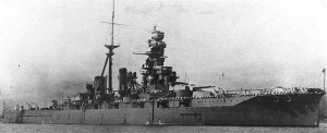 On Tues. 05 Dec 1939 Japanese battleship Hiei undergoing a full power trial