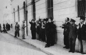 Paratroopers of the Hermann Goering div. shot 10 traffic policemen and two street sweepers