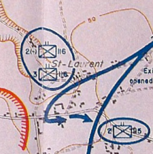 116th Infantry Regiment (USA) 2nd Battalion pos in the evening